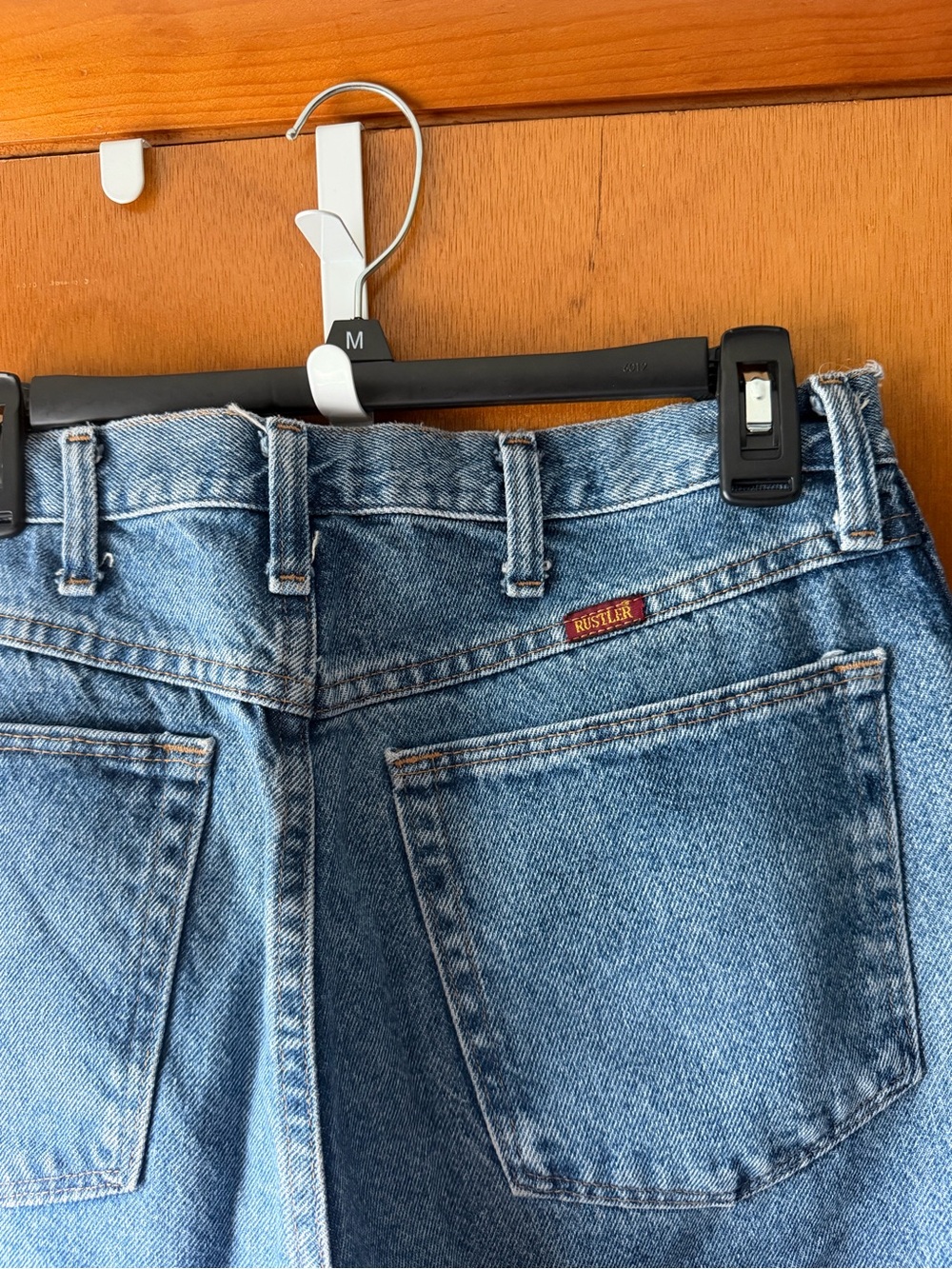 Vintage RUSTLER Ripped Straight Leg Jeans - Picture 5 of 5